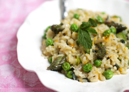 risotto, spring risotto, peas, asparagus